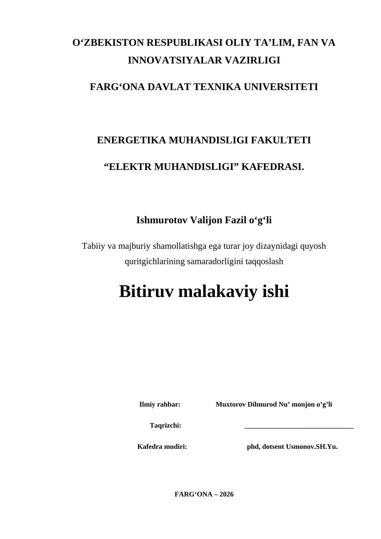 Quyosh quritgichlarining samaradorligini taqqoslash 1