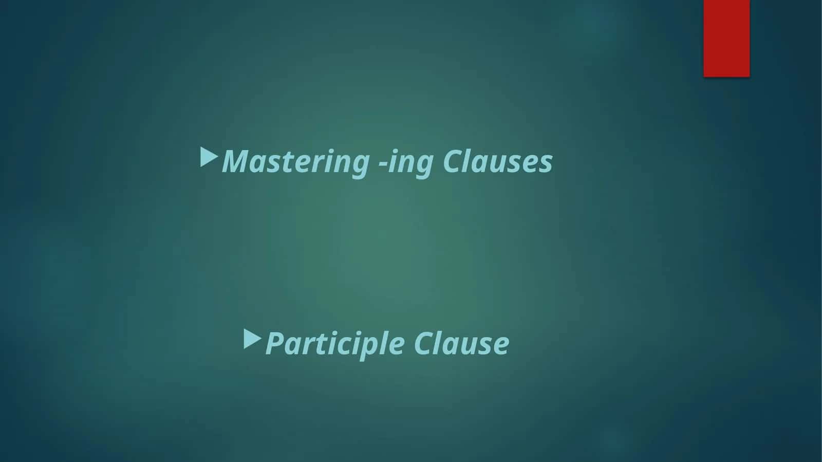 ingClauses 1
