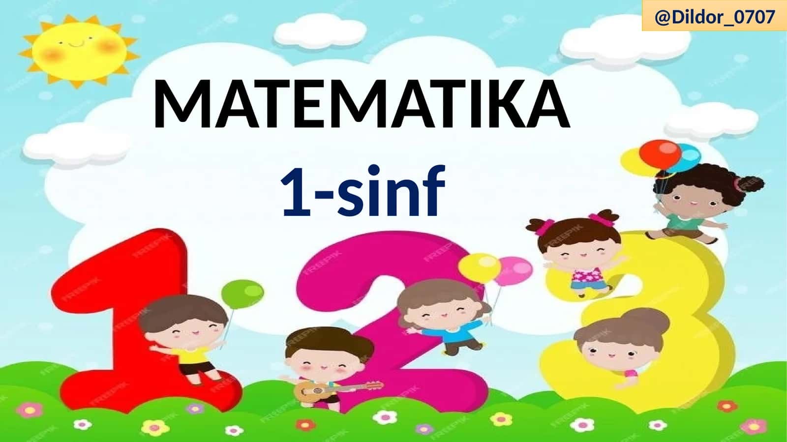 Matematika 1-sinf 1-topshiriq 1