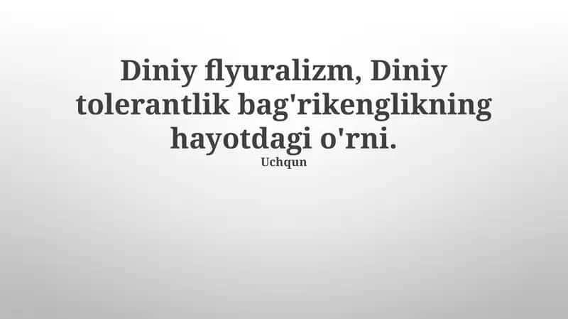 Dinlarning ko'pligi 1