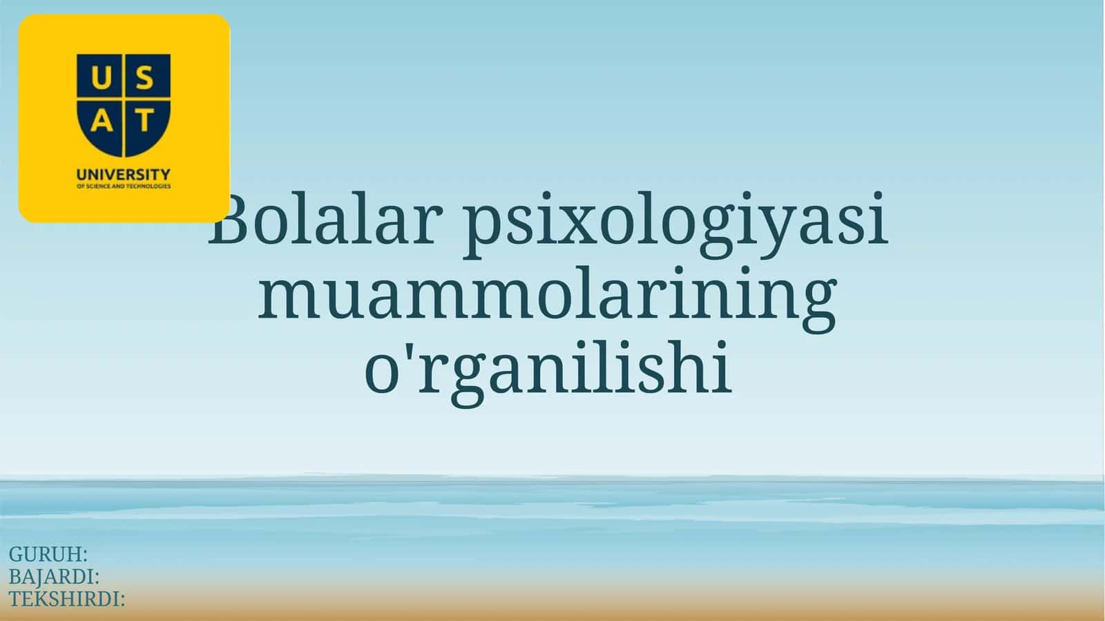 Bolalar psixologiyasi muammolari 1