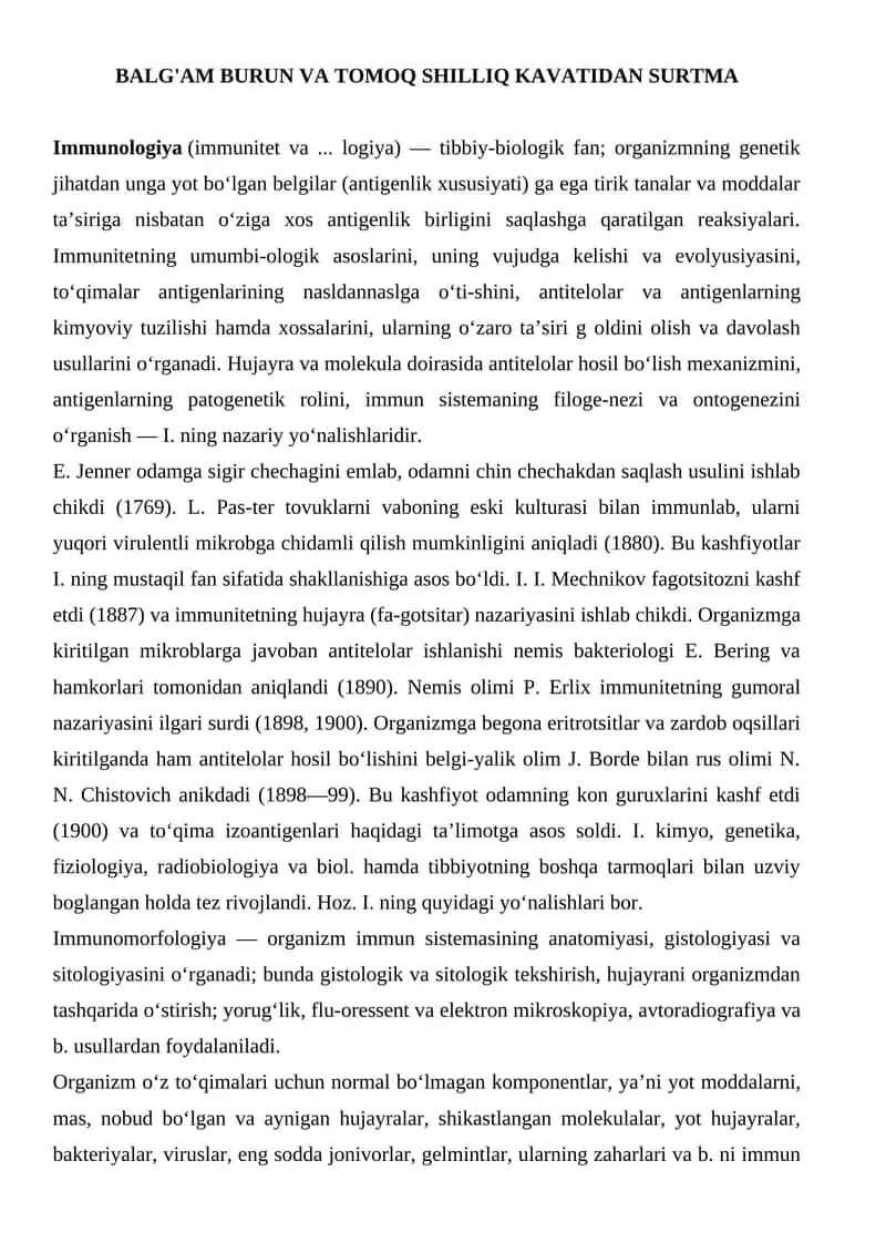Immunologiya (Immunitet va... logiya) 1