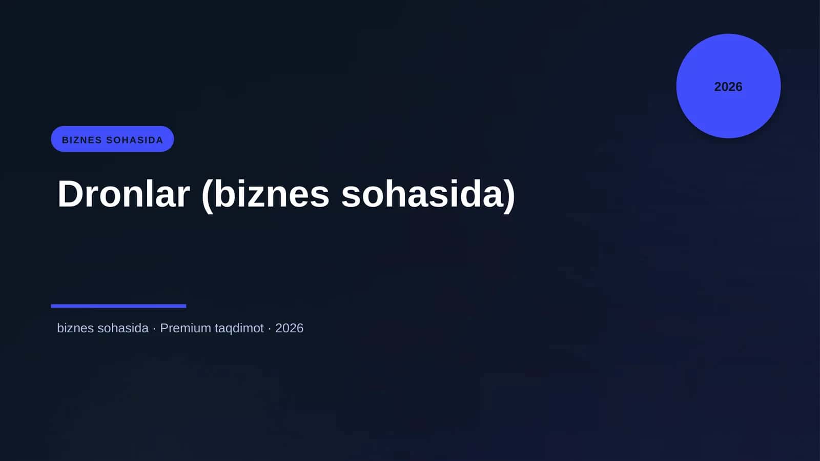 Dronlar (biznes sohasida) 1