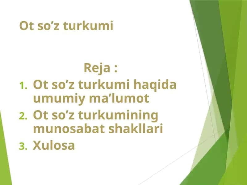 Ot so’z turkumi 1