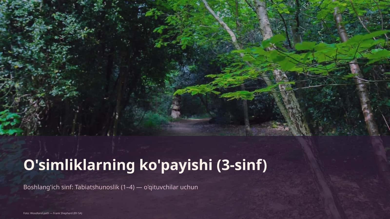 O'simliklarning ko'payishi (3-sinf) 1