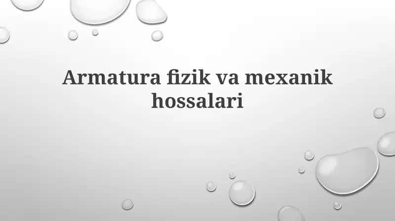 Armaturafizikvamexanikhossalari 1