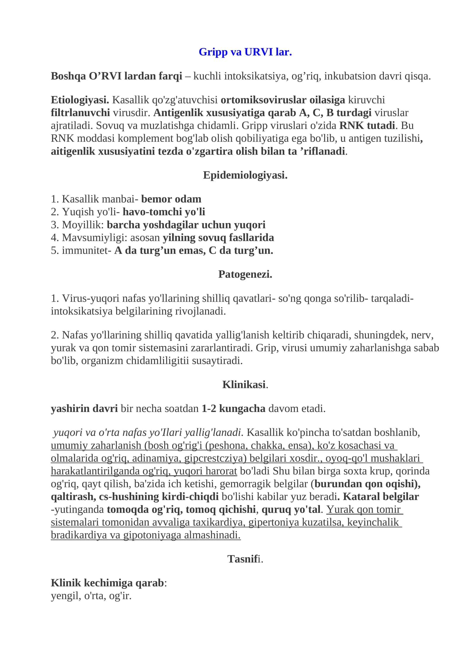 Gripp va URVI lar 1