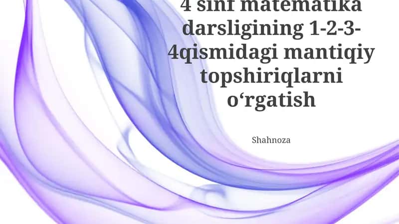 4 sinf matematika darsligi 1