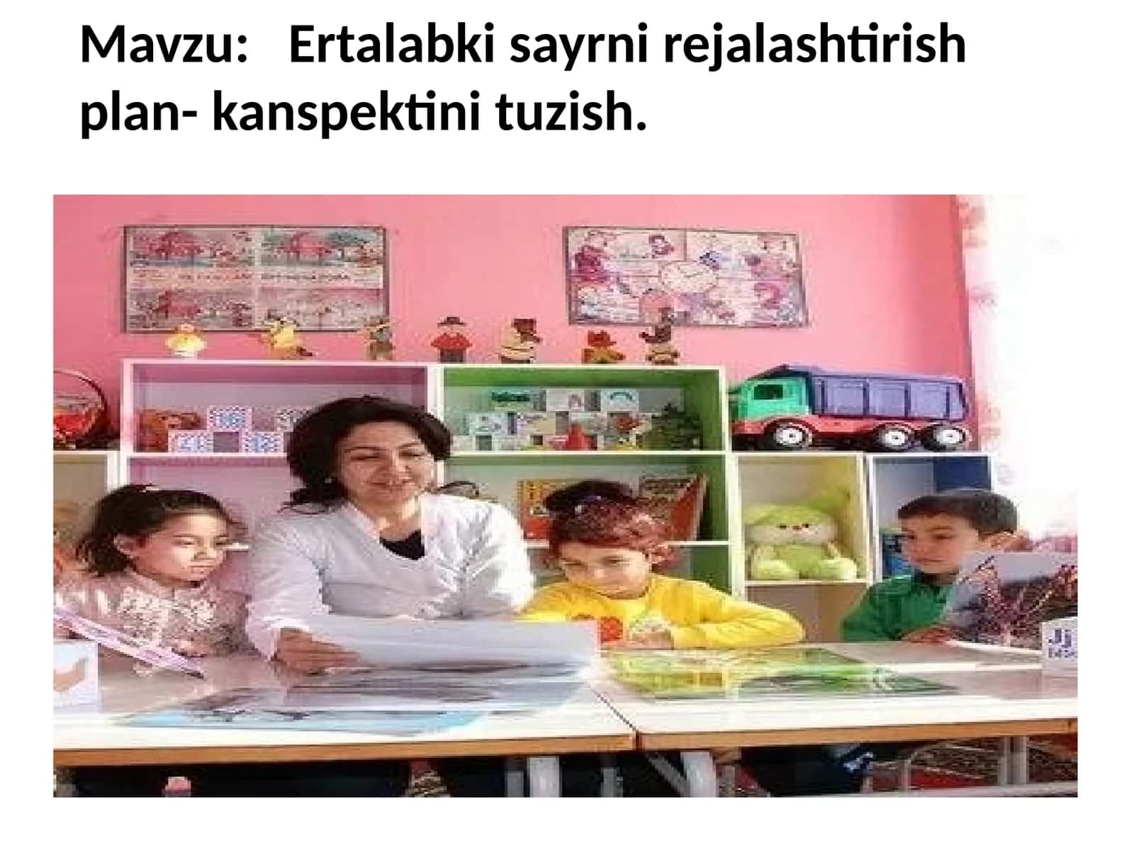 Ertalabki sayrni rejalashtirish plan-konspektini tuzish 1