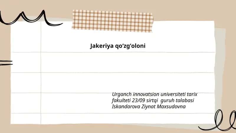 Jakeriya qoʻzgʻoloni 1