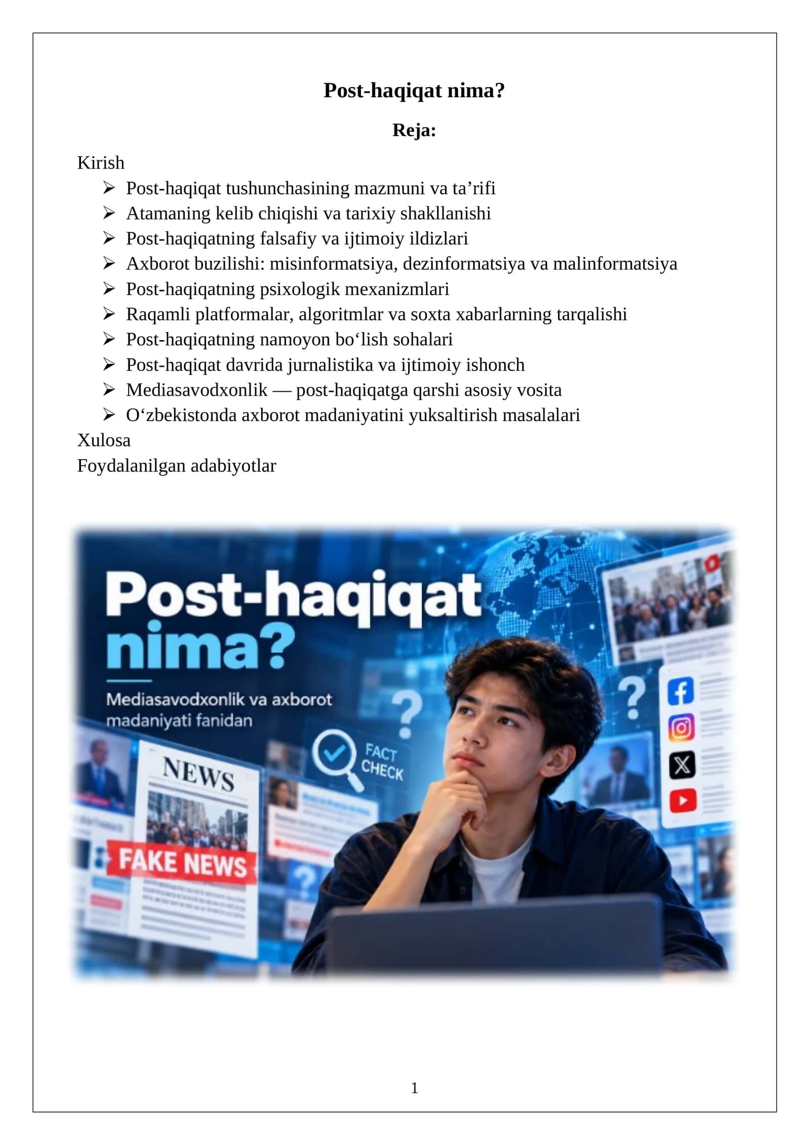 Post-haqiqat nima? 1