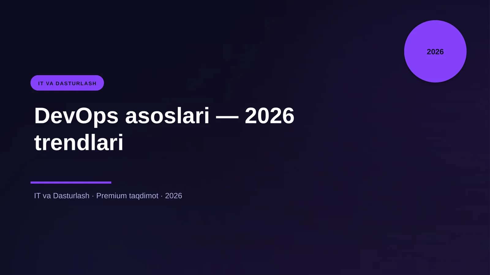 DevOps asoslari — 2026 trendlari 1