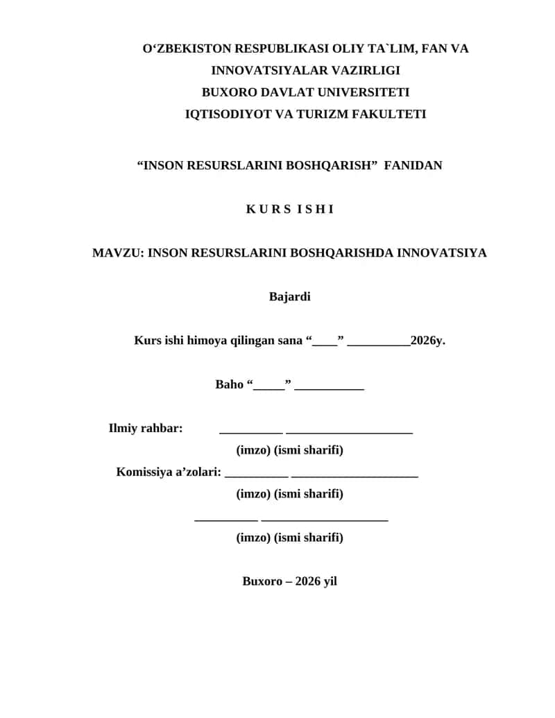 Inson resurslarini boshqarishda innovatsiya 1