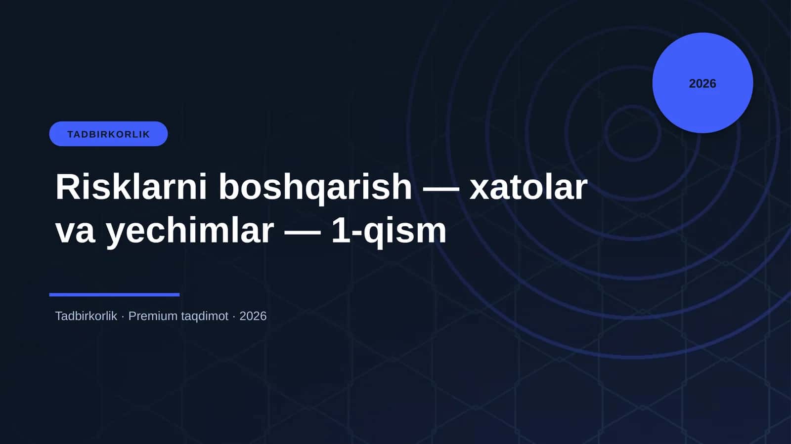 Tadbirkorlik 1