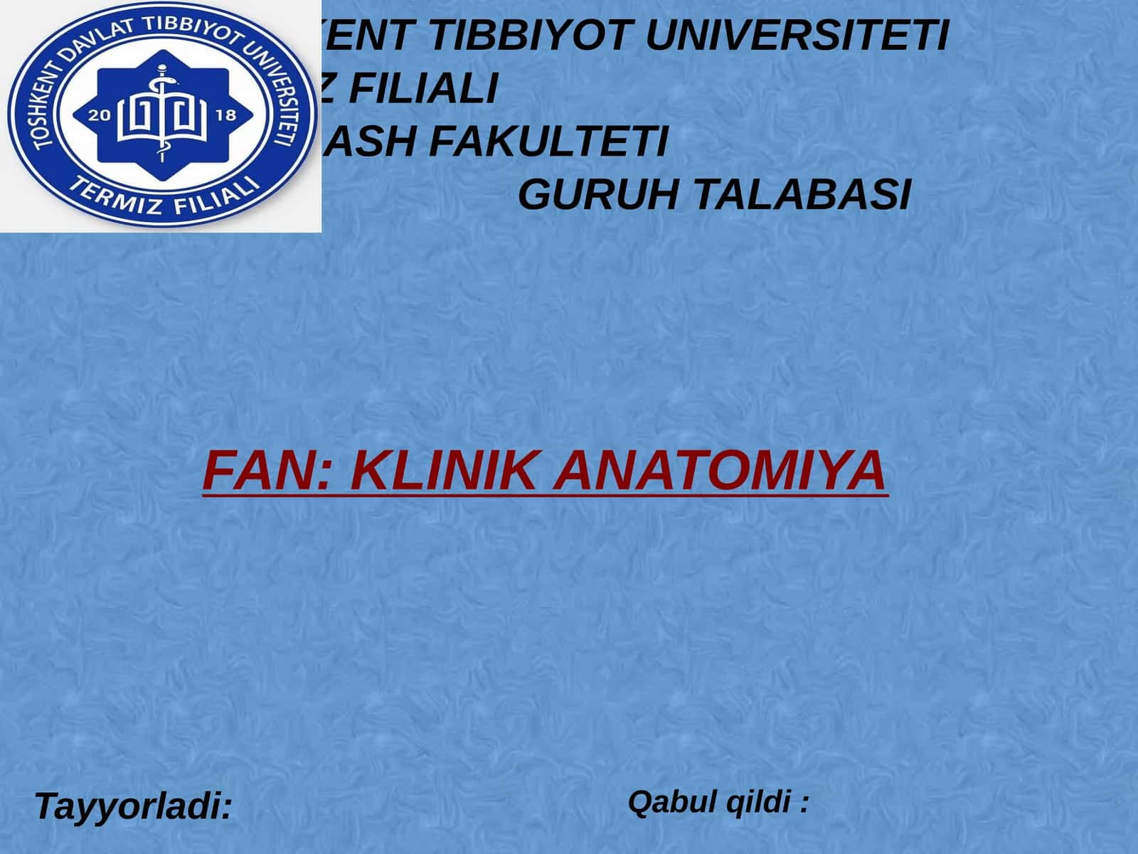 CHANOQ KLETCHATKA BOʻSHLIQLARINI DRENAJLASH USULLARI 1
