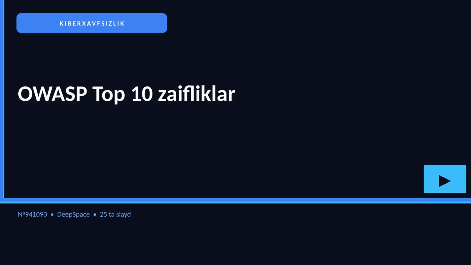 OWASP Top 10 zaifliklar 1
