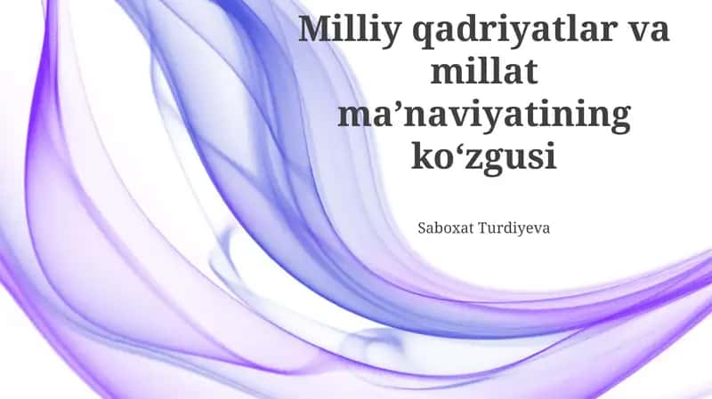 Madaniy merosning saqlanishi va rivojlanishi 1
