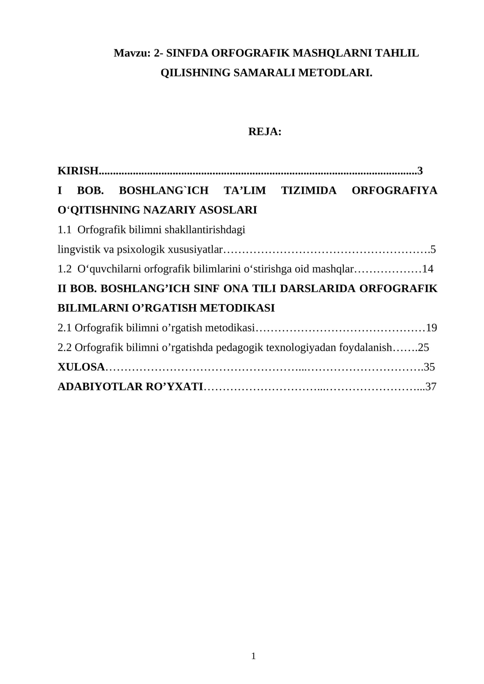 2- SINFDA ORFOGRAFIK MASHQLARNI TAHLIL QILISHNING SAMARALI METODLARI 1