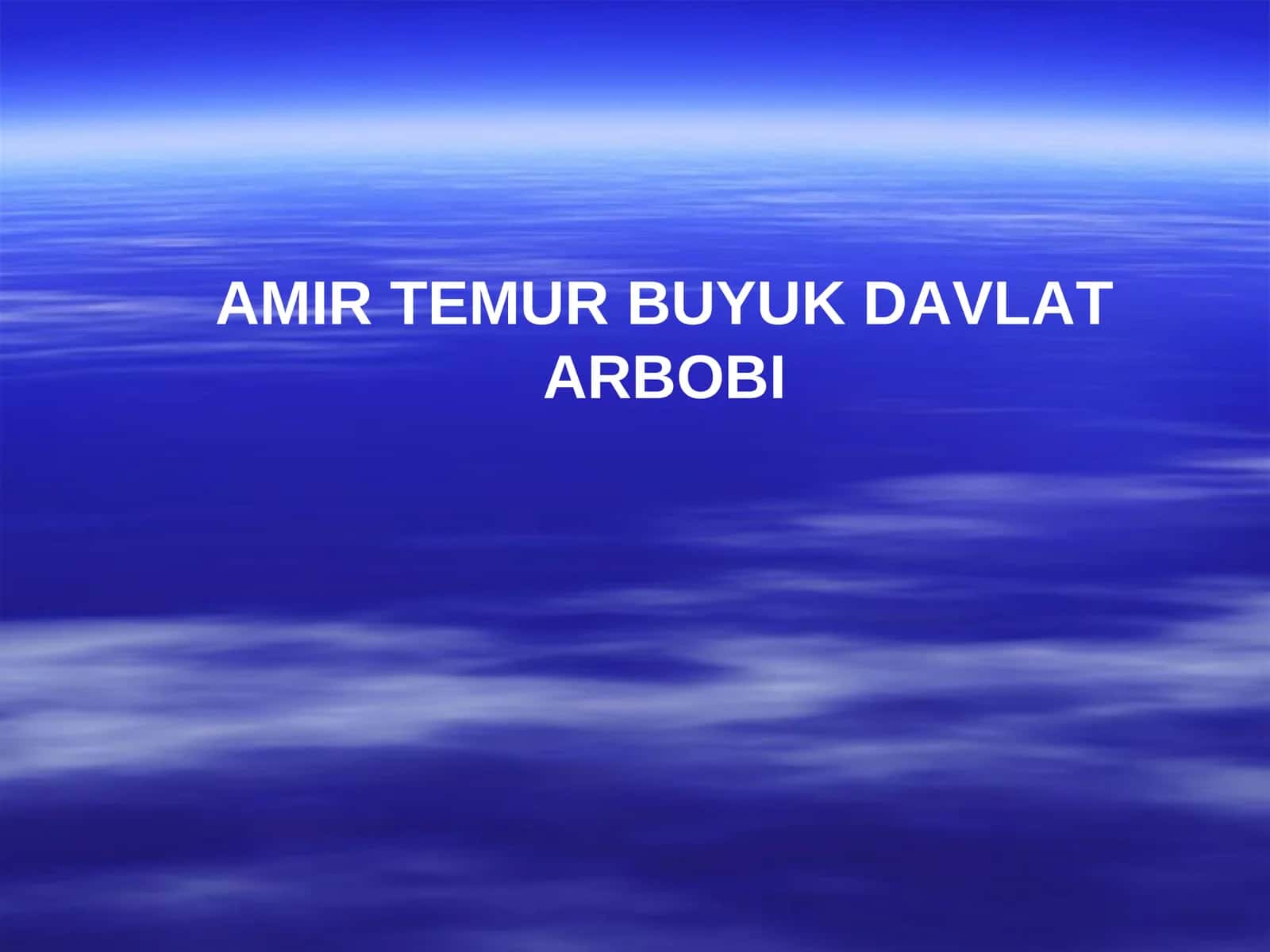 AMIR TEMUR BUYUK DAVLAT ARBOBI 1