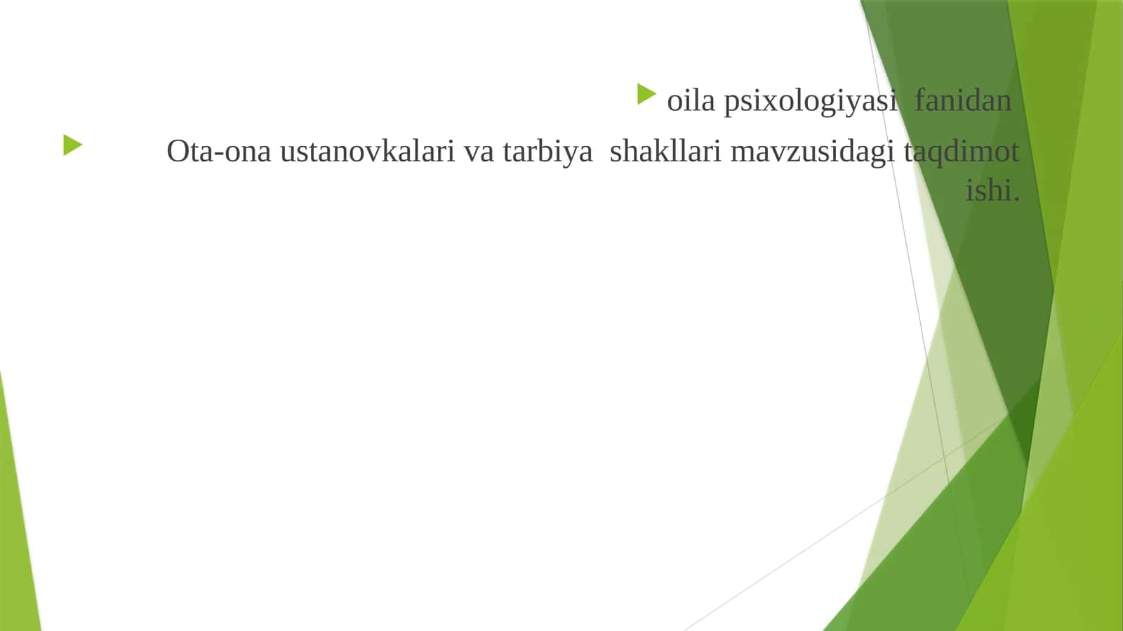 Ота-она установкалари ва тарбия шакллари 1