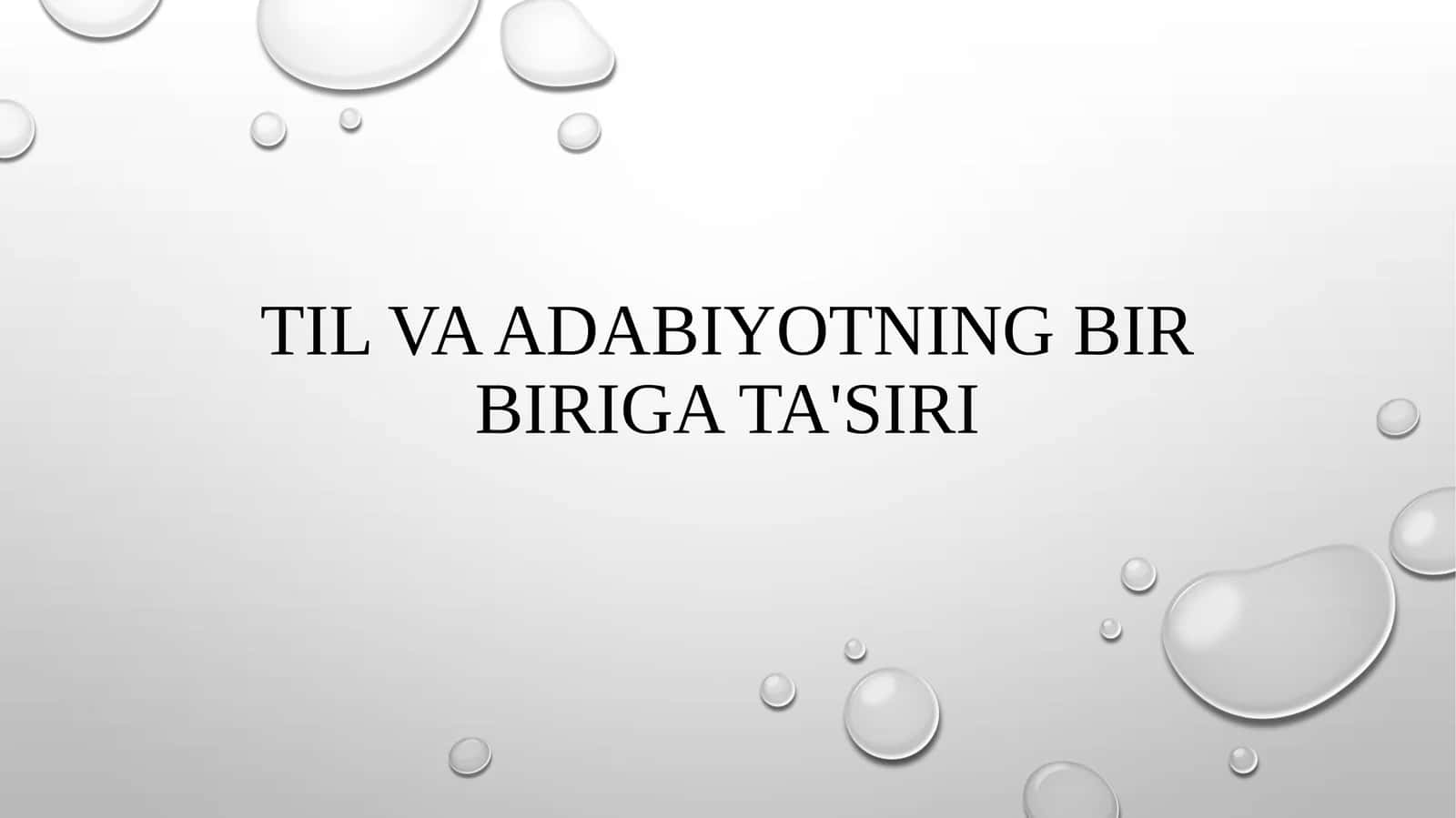 Til va adabiyotning bir-biriga ta'siri 1