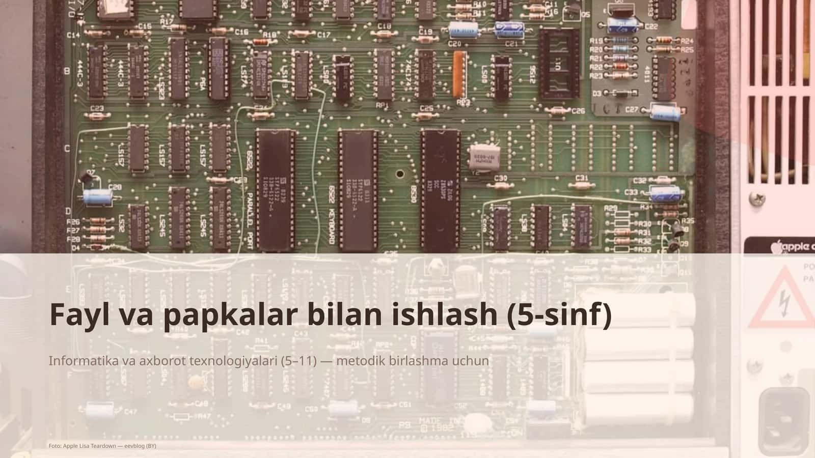 Fayl va papkalar bilan ishlash (5-sinf) 1