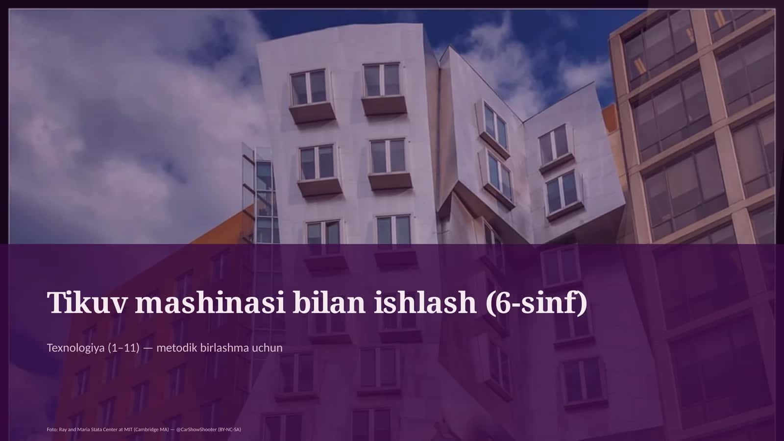 Tikuv mashinasi bilan ishlash (6-sinf) 1