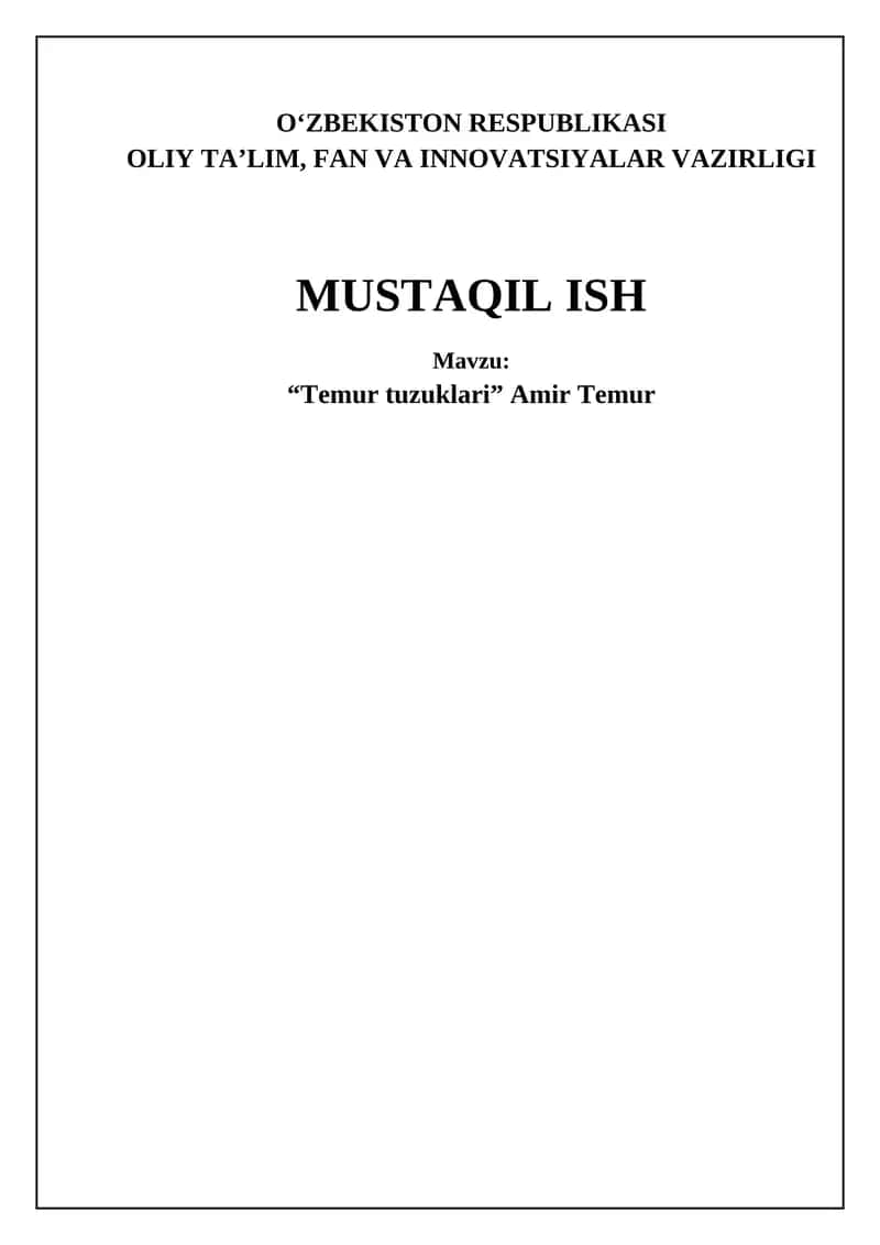 Temur tuzuklari 1