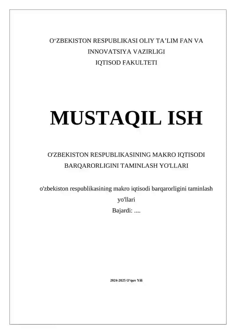 O'zbekiston iqtisodiy siyosati