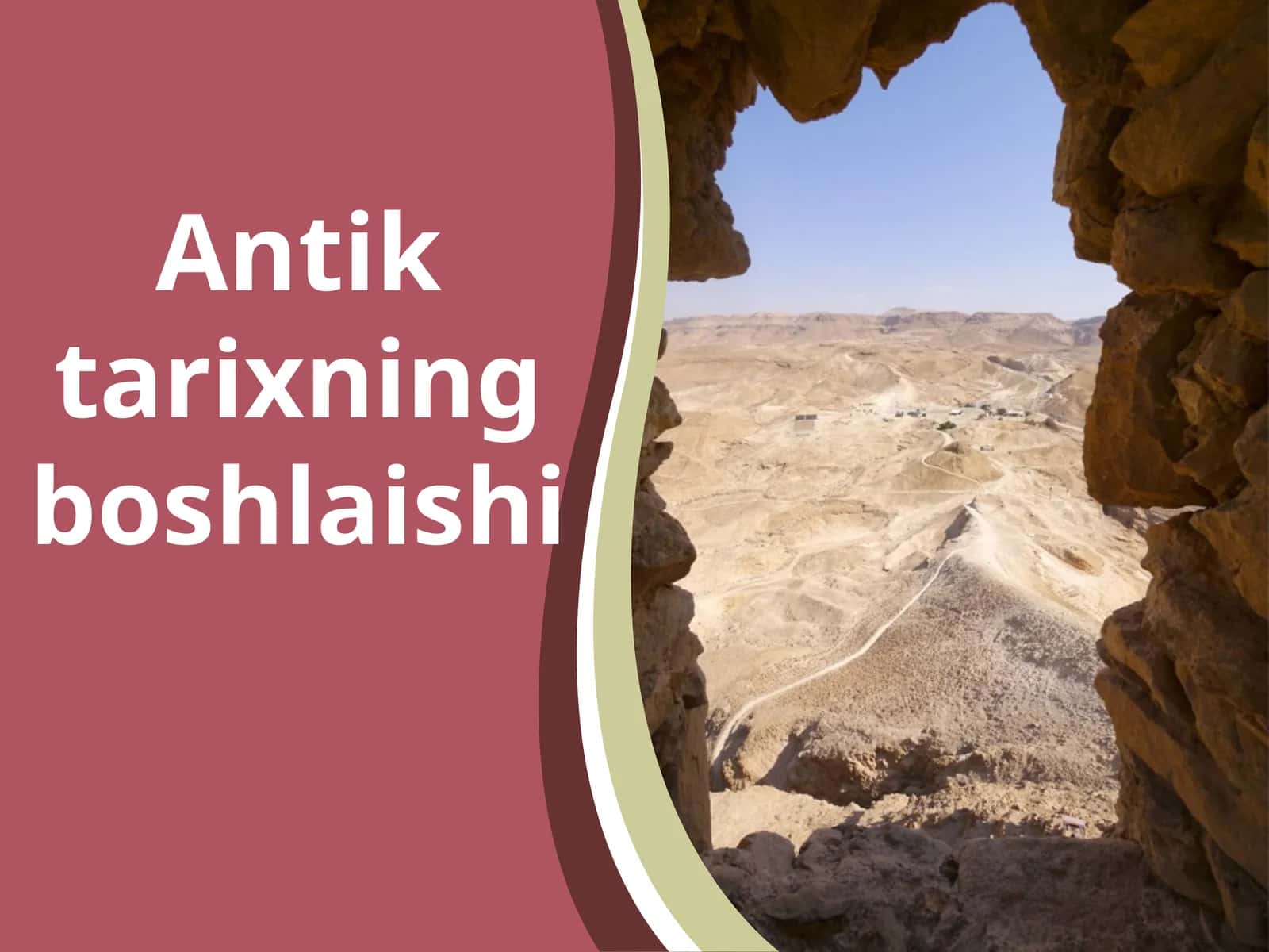 Antik tarixning boshlaishi 1
