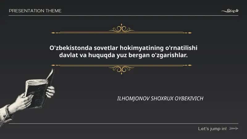 O'zbekistonda sovetlar hokimyatining o'rnatilishi 1