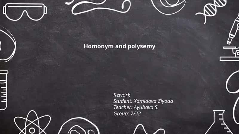 Homonym and Polysemy 1