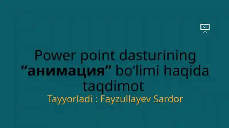 PowerPoint Animatsiyasi 1