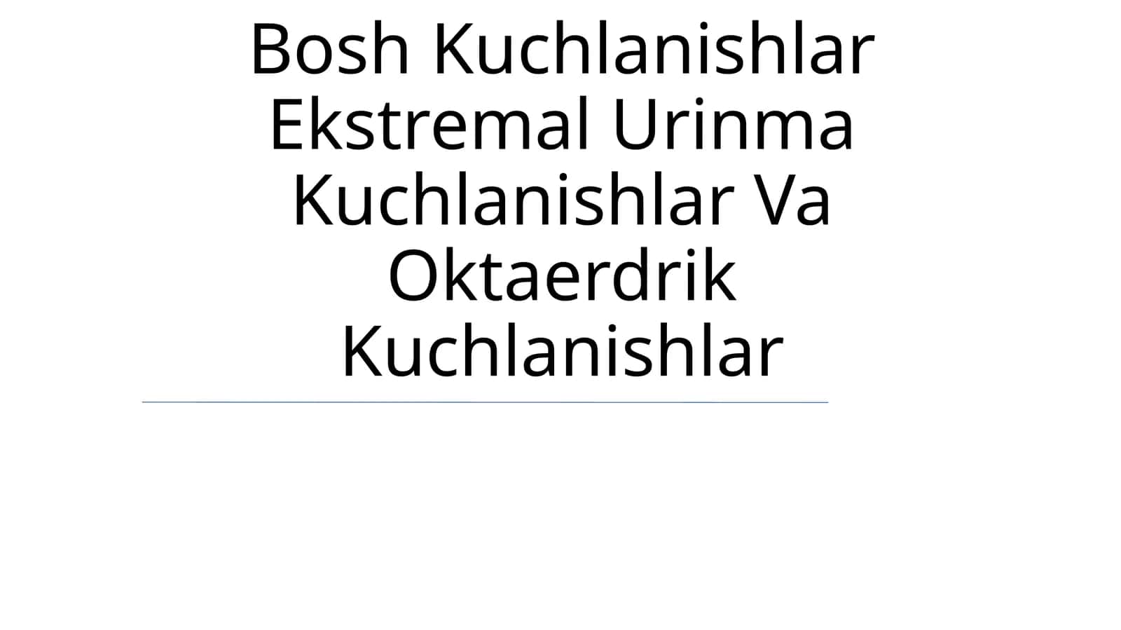 Bosh Kuchlanishlar Ekstremal Urinma Kuchlanishlar Va Oktaerdrik Kuchlanishlar 1