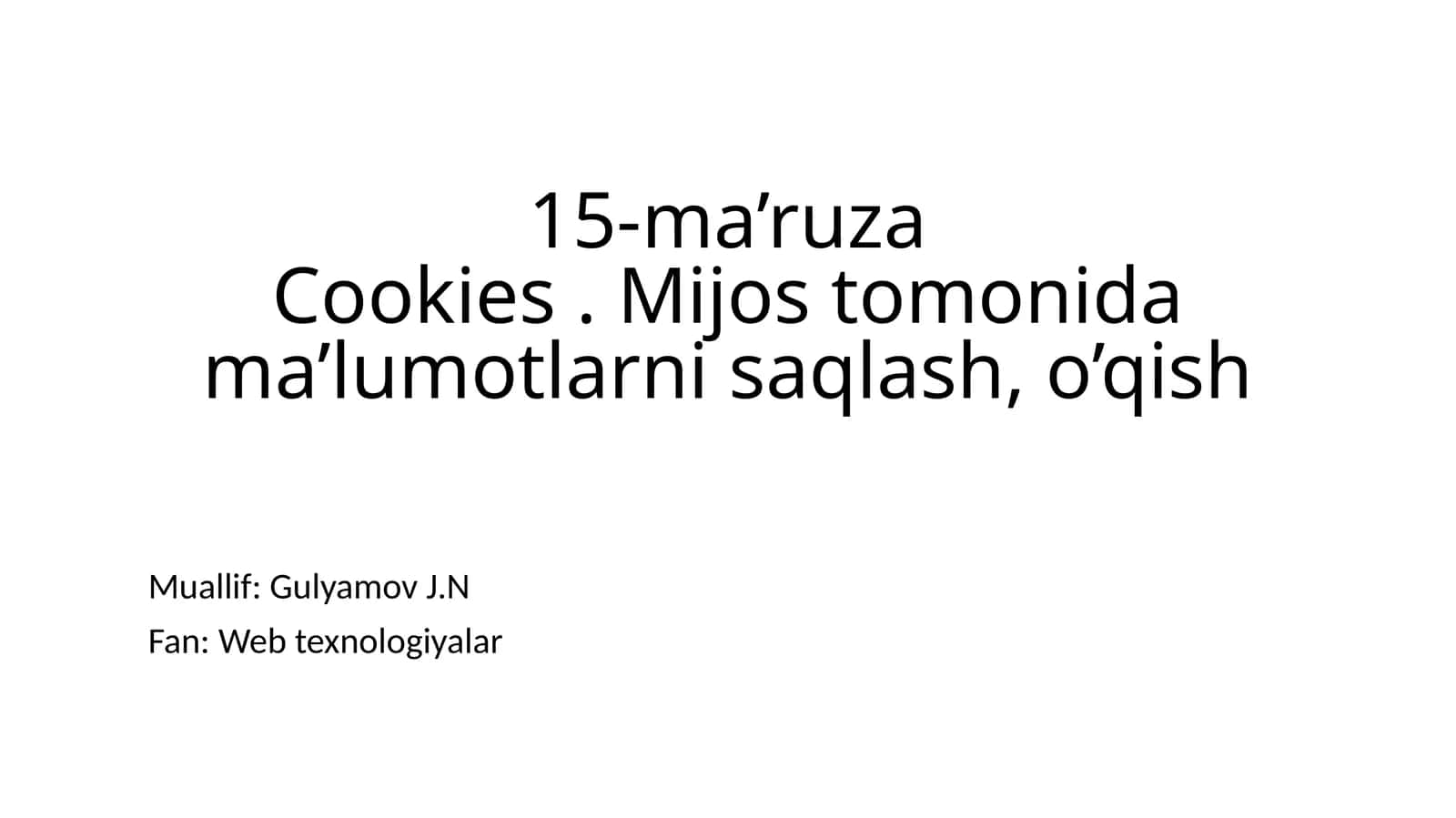 15-ma’ruza Cookies 1