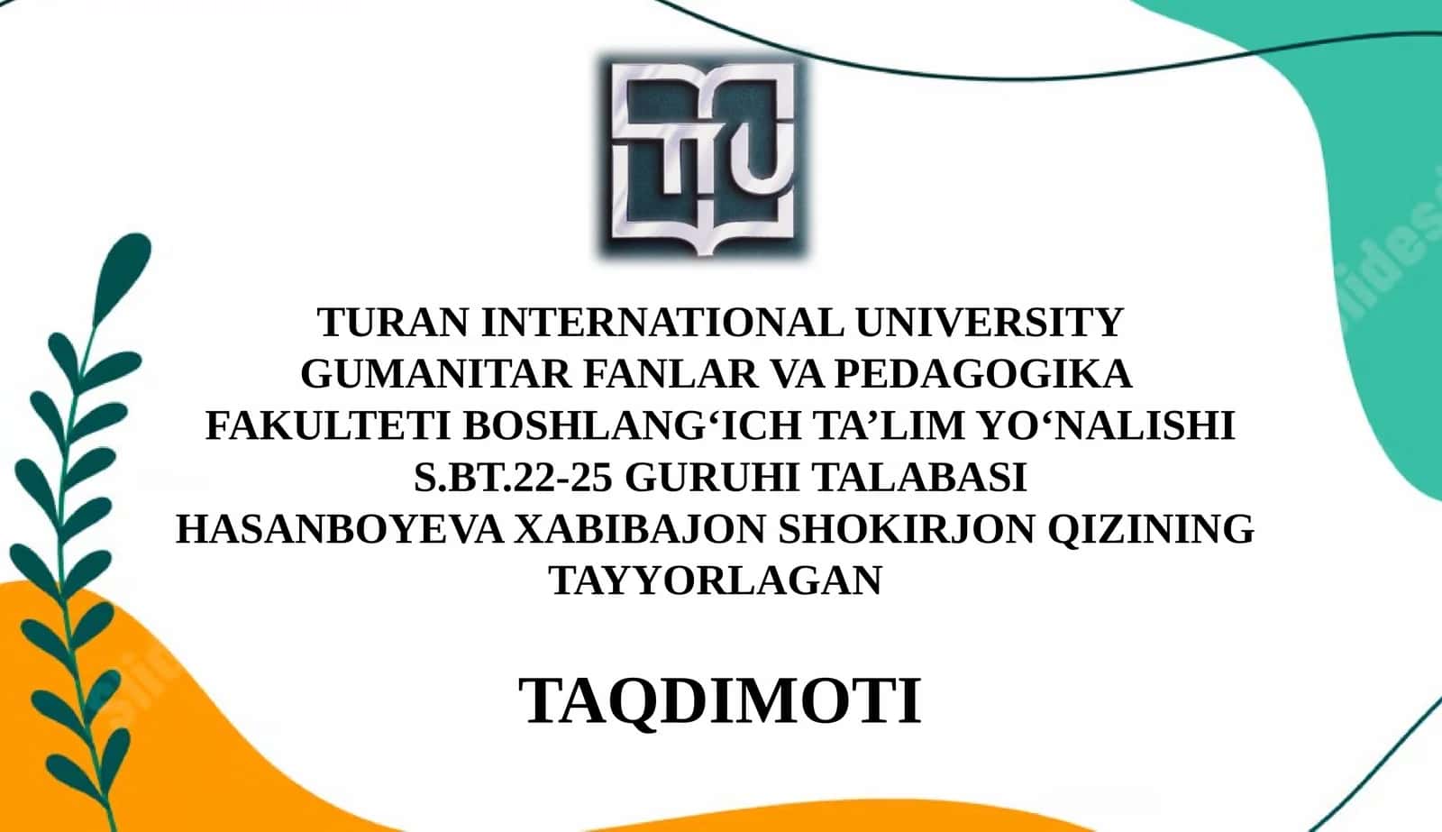 1-sinf “Tabiiy fan” darslarini tahlil qilish va taqriz yozish 1