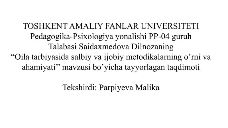 Sh. M. Mirziyayev asarlarida ta’lim tarbiya masalalari 1