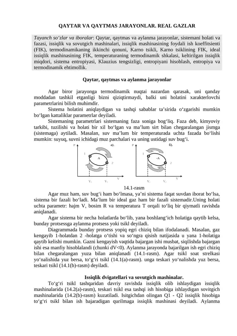 QAYTAR VA QAYTMAS JARAYONLAR 1