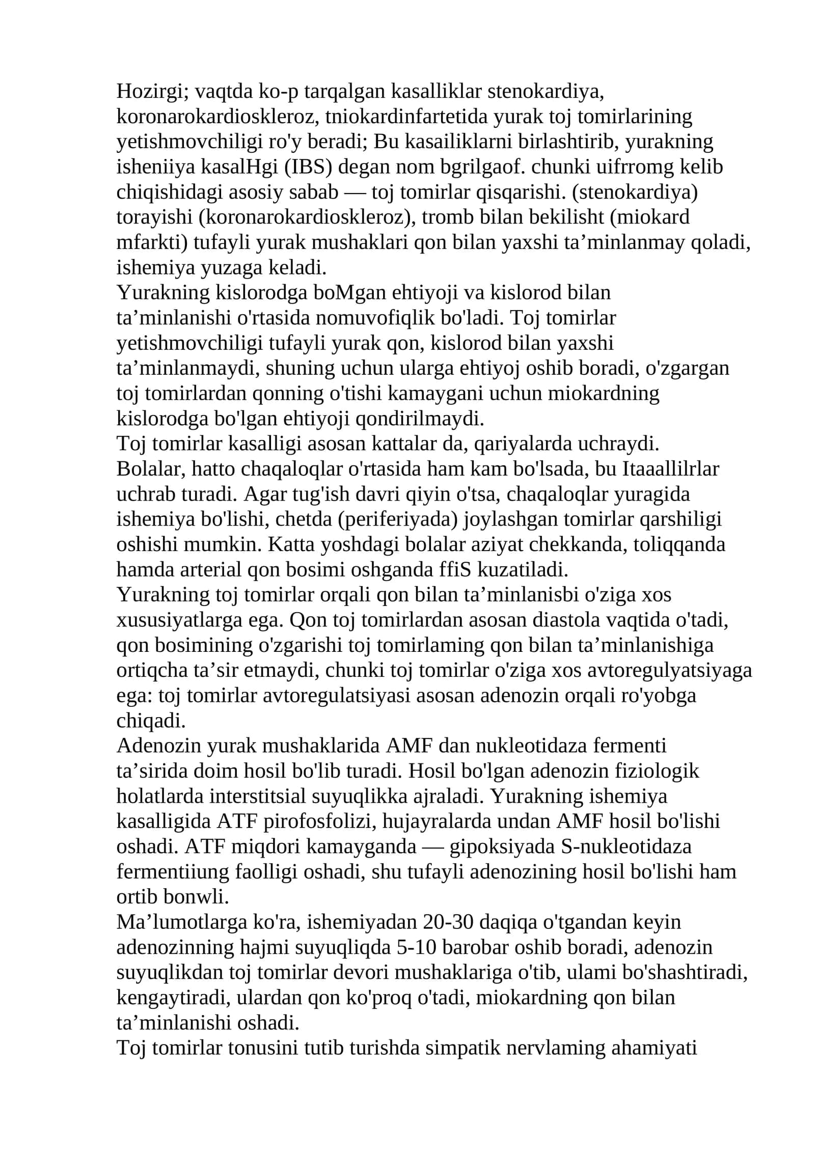 Yurakning isheniiya kasalliklari (IBS) 1