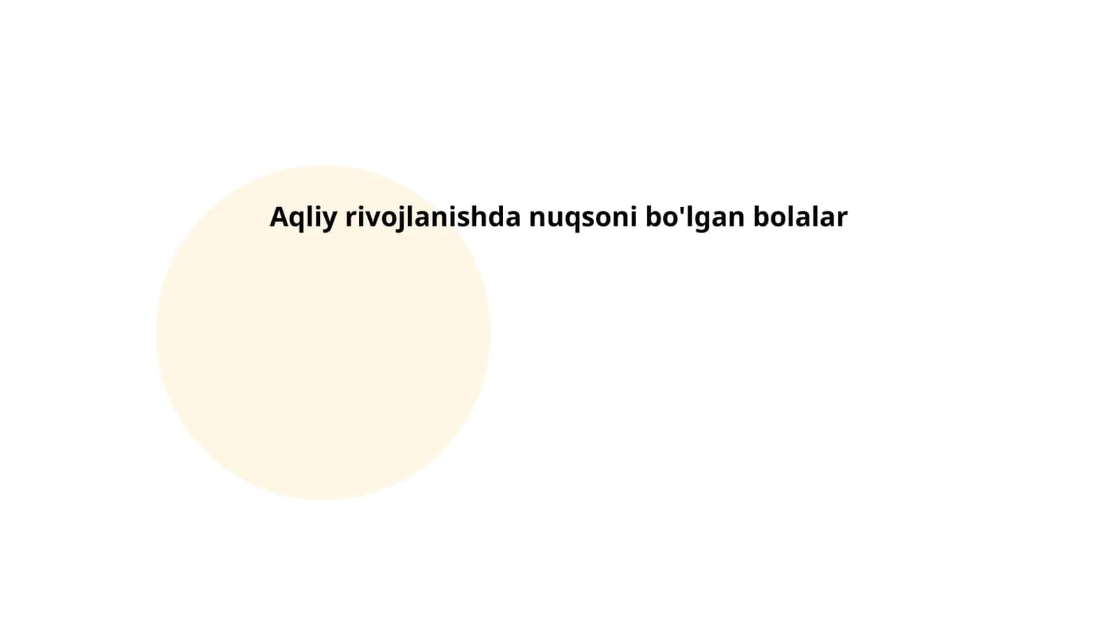 Aqliy rivojlanishda nuqsoni bo'lgan bolalar 1