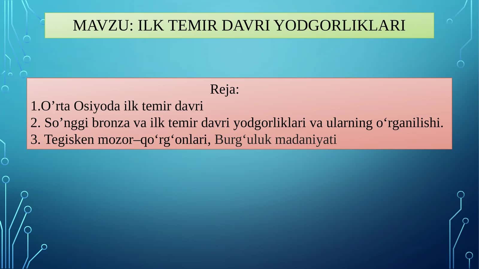 Ilk temir davri  yodgorliklari 1