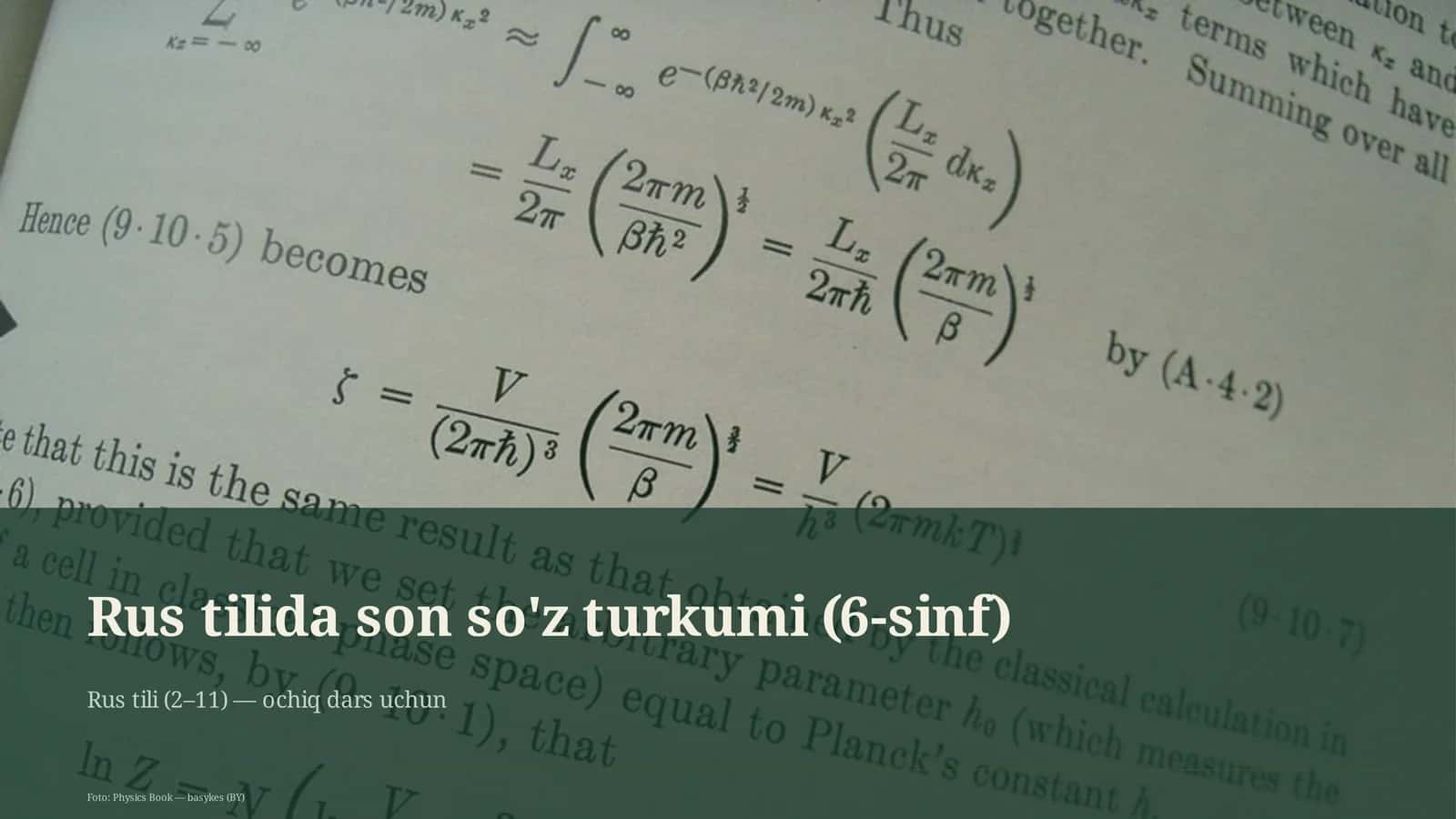 Rus tilida son so'z turkumi (6-sinf) 1