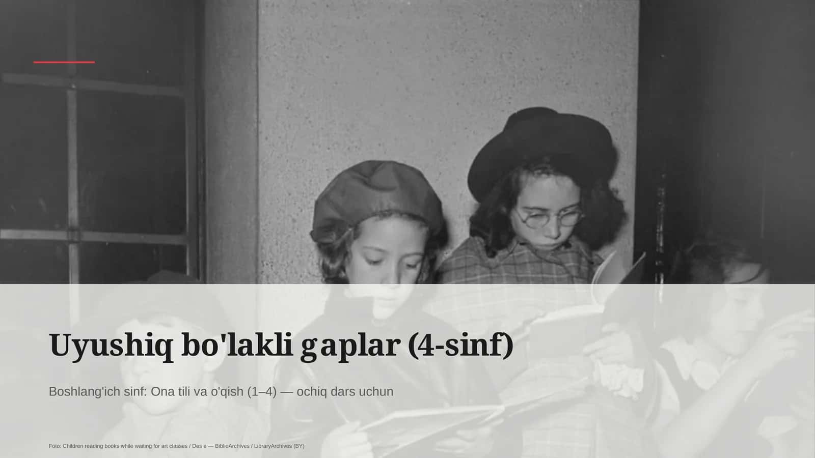 Uyushiq bo'lakli gaplar (4-sinf) 1