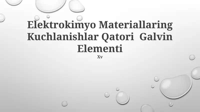 Galvin Elementi 1
