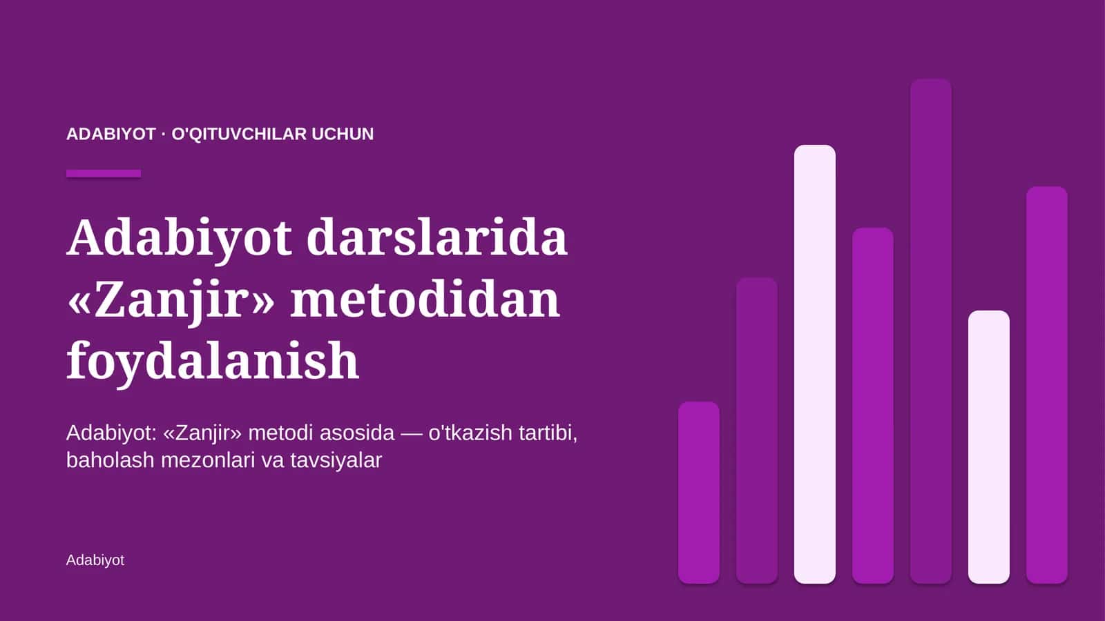 adabiyot darslarida zanjir metodidan foydalanish 3183 1