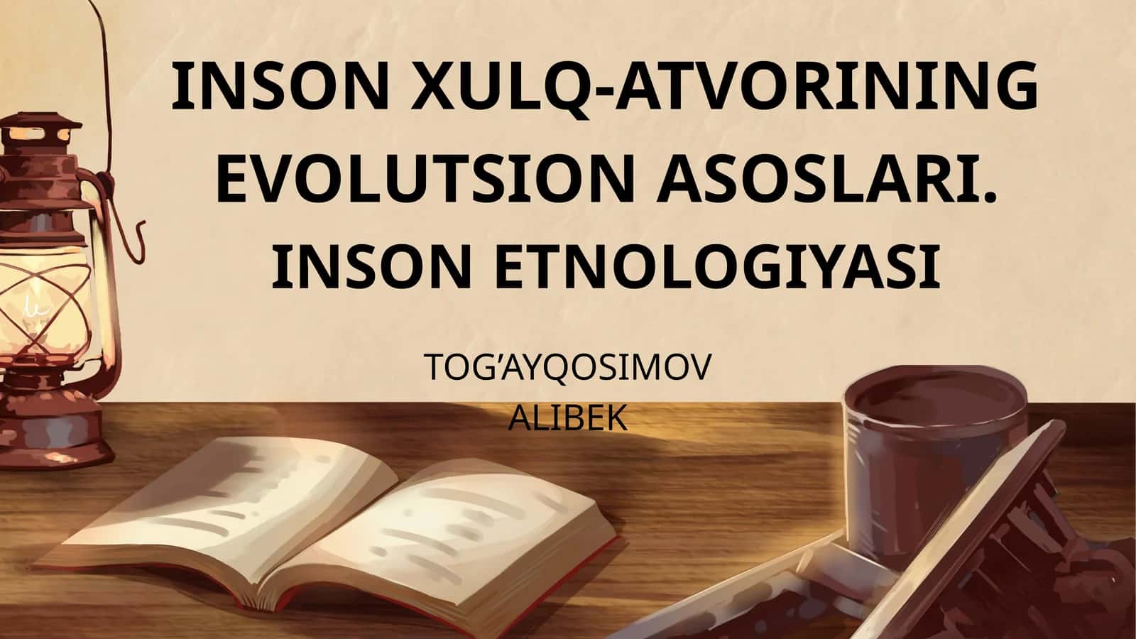 Inson etnologiyasi 1