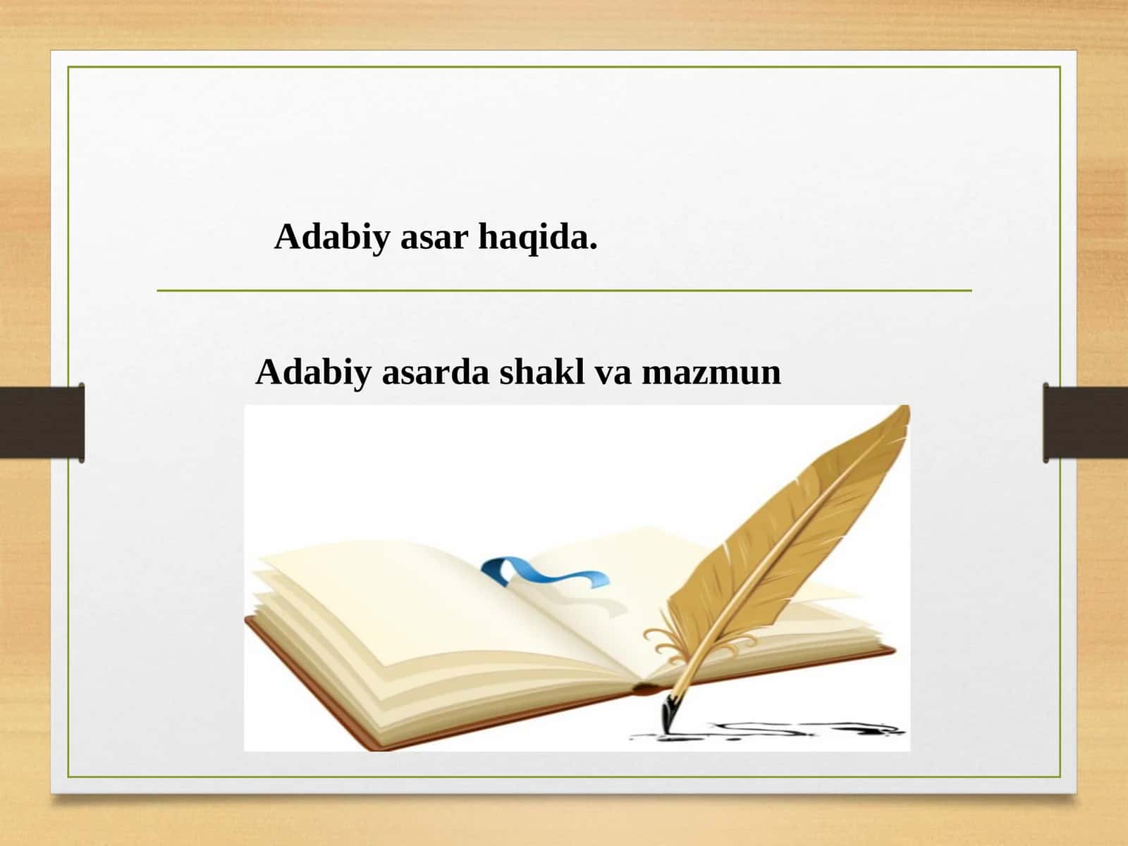 Adabiy asar haqida 1