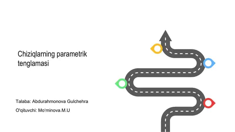 Chiziqlarning parametrik tenglamasi 1