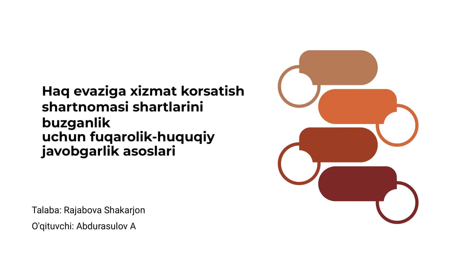 Haq evaziga xizmat korsatish shartnomasi shartlarini buzish 1