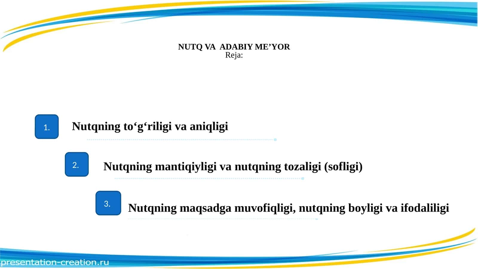 NUTQ VA  ADABIY ME’YOR 1